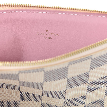 Louis Vuitton Damier Azur Felicie Chain Wallet Zippered Insert Rose Ballerine 5 of 5