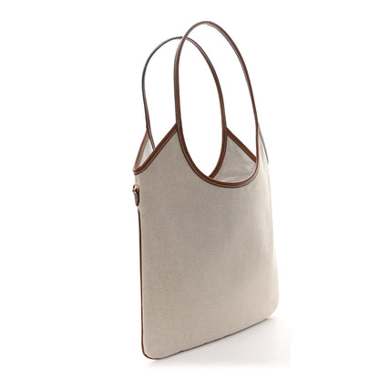 Miu Miu Canvas Ivy Bag Beige Brown 3 of 9