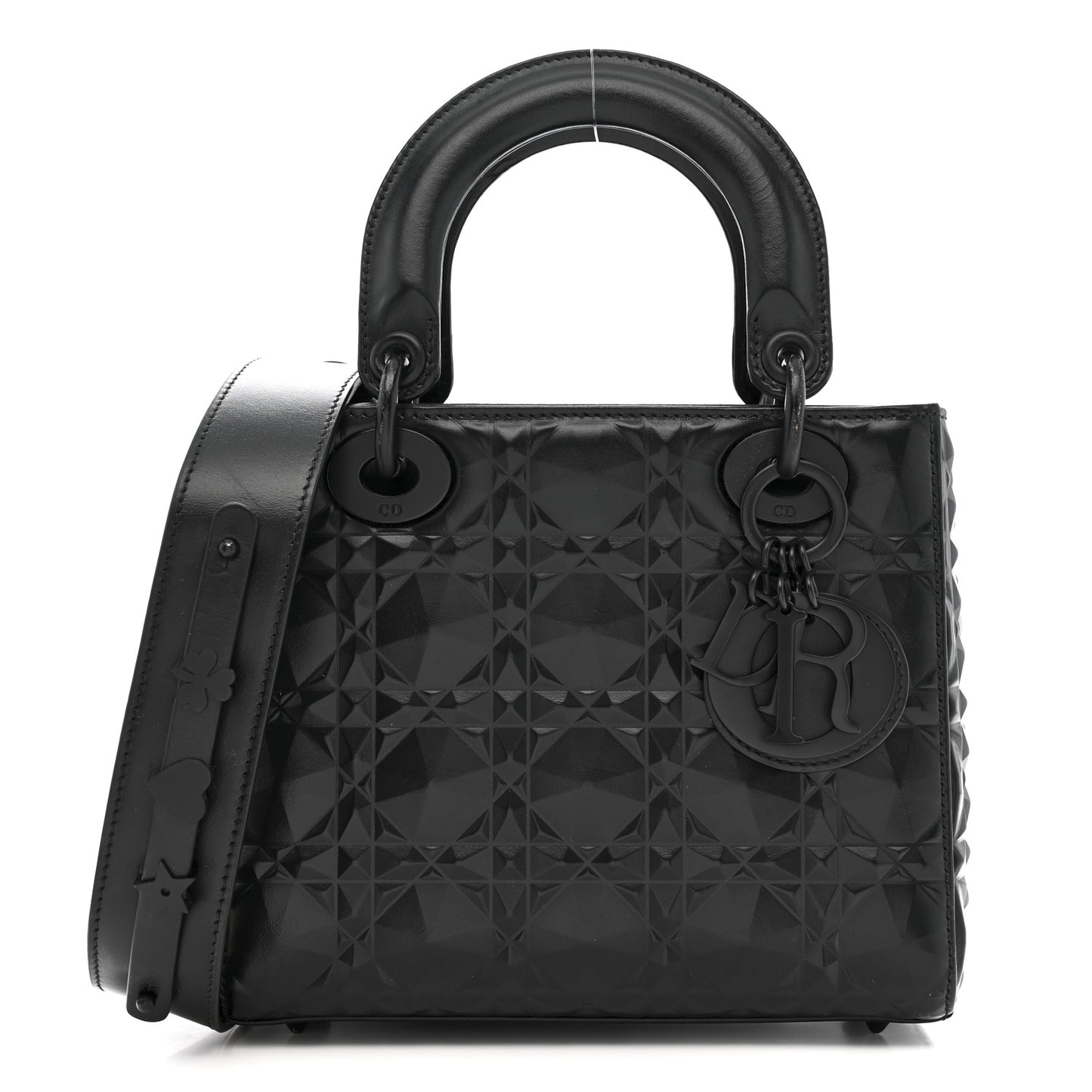 Calfskin Cannage Diamond Small My ABCDior Lady Dior Black