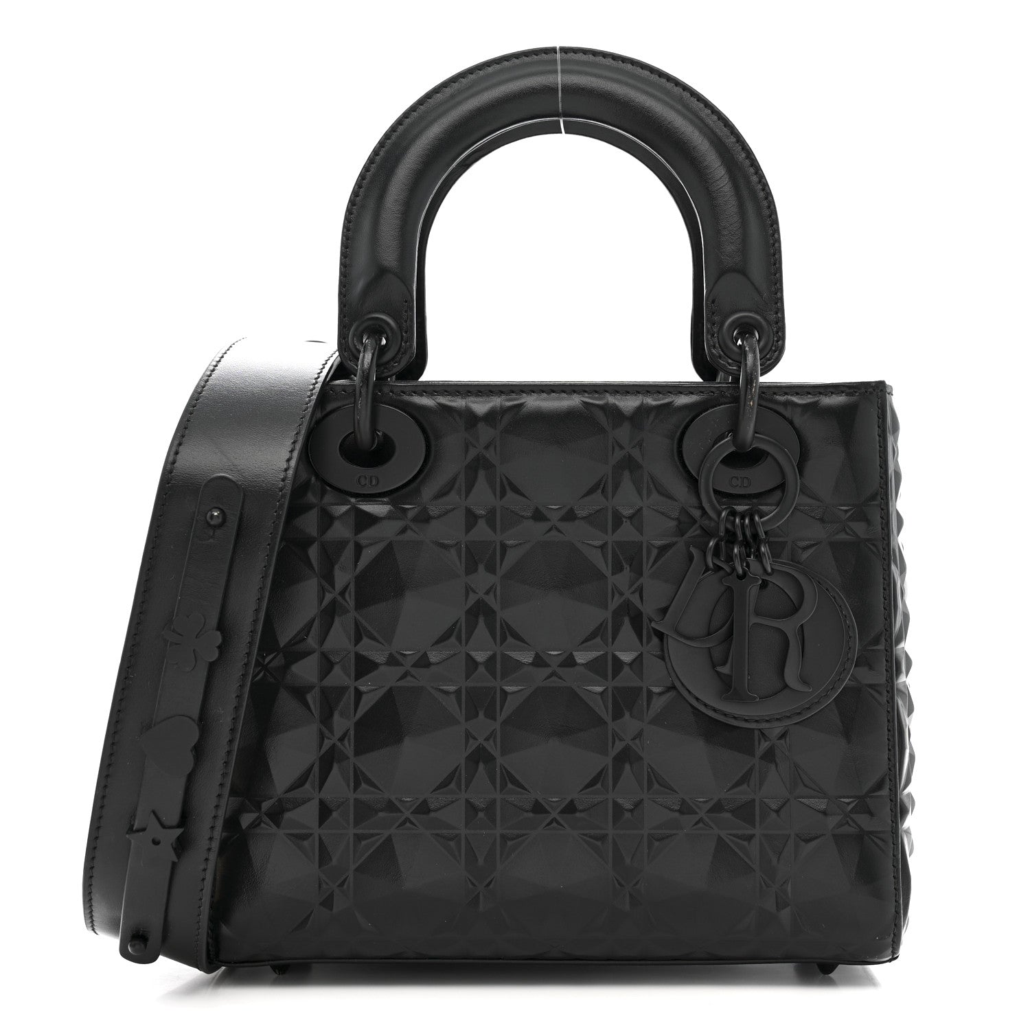Christian Dior Calfskin Cannage Diamond Small My ABCDior Lady Dior Black 1 of 11