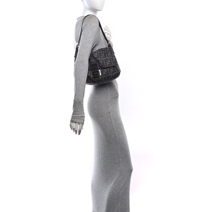 Fendi Wool Zucca Mama Baguette Grey 2 of 10
