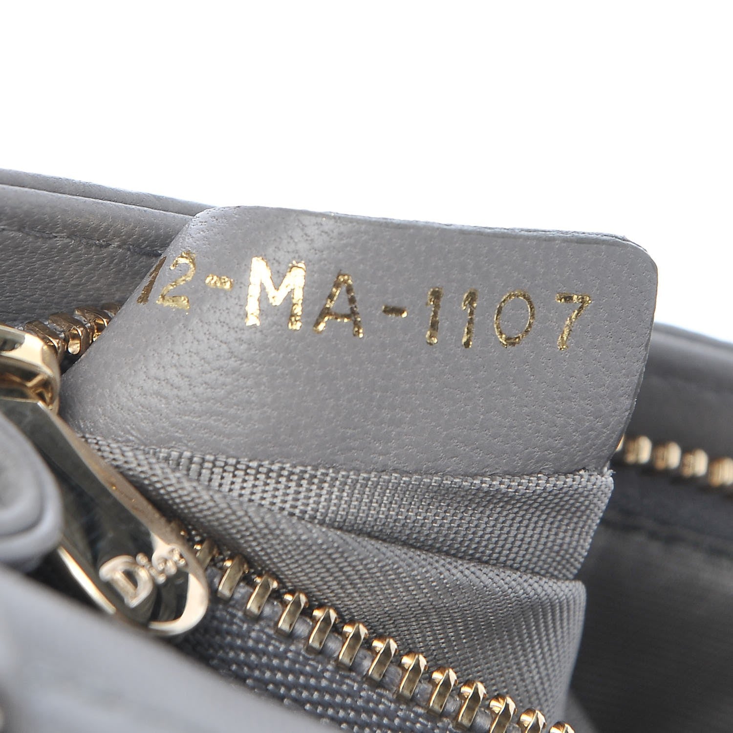 Christian Dior Grained Calfskin Diorama Wallet on Chain Pouch Gris 8 of 9