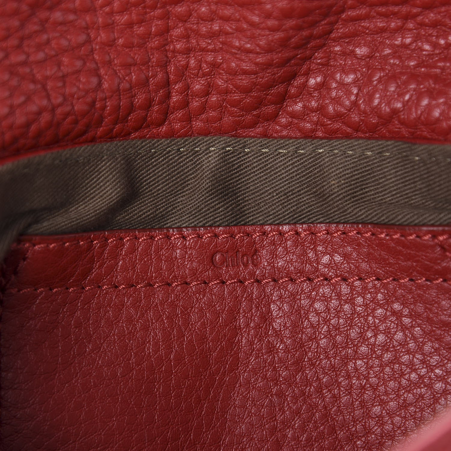 Chloe Calfskin Marcie Pochette Crossbody Bag Poppy 8 of 9