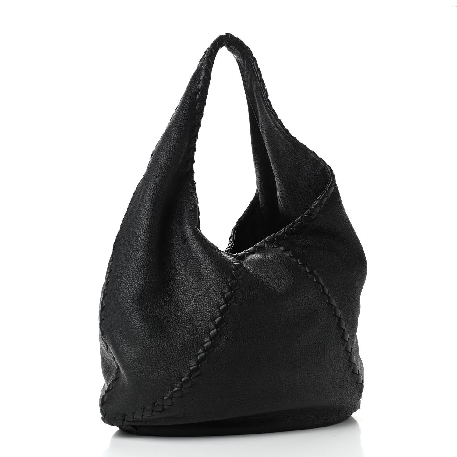 Bottega Veneta Cervo Deerskin Large Hobo Black 2 of 4