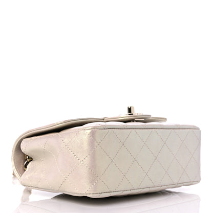 Chanel Iridescent Lambskin Quilted Mini Rectangular Flap Ivory 4 of 9