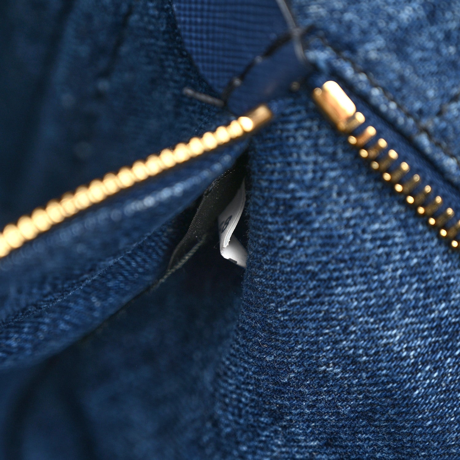 Prada Denim Small Logo Tote Bleu 7 of 10