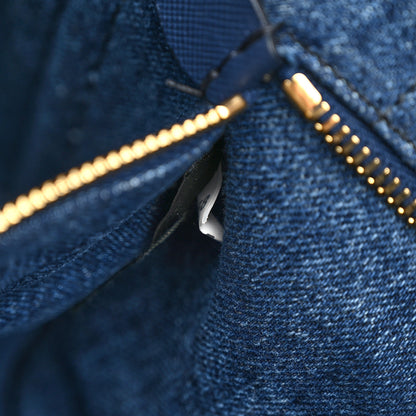 Prada Denim Small Logo Tote Bleu 7 of 10