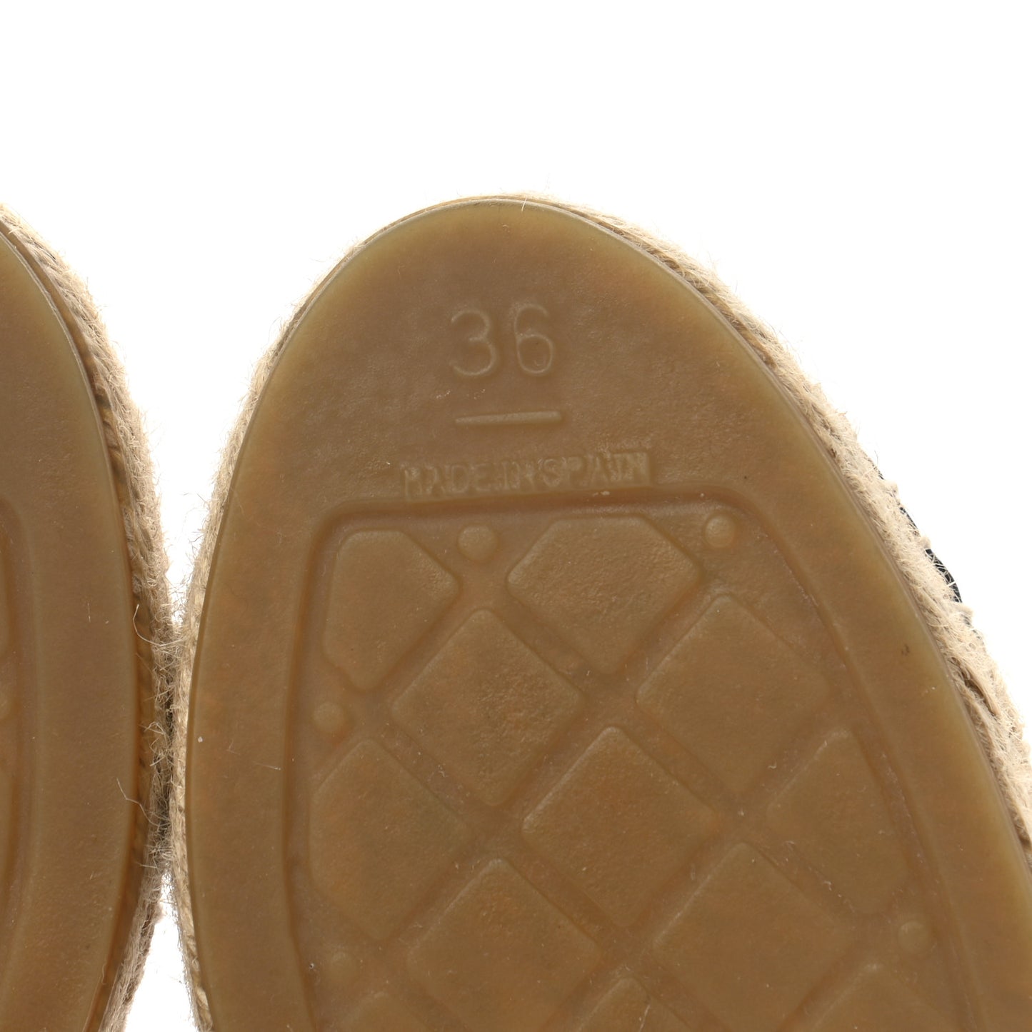 Lambskin CC Espadrilles 36 Beige Black