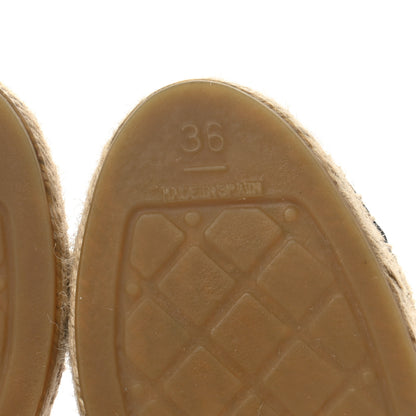 Chanel Lambskin CC Espadrilles 36 Beige Black 7 of 9