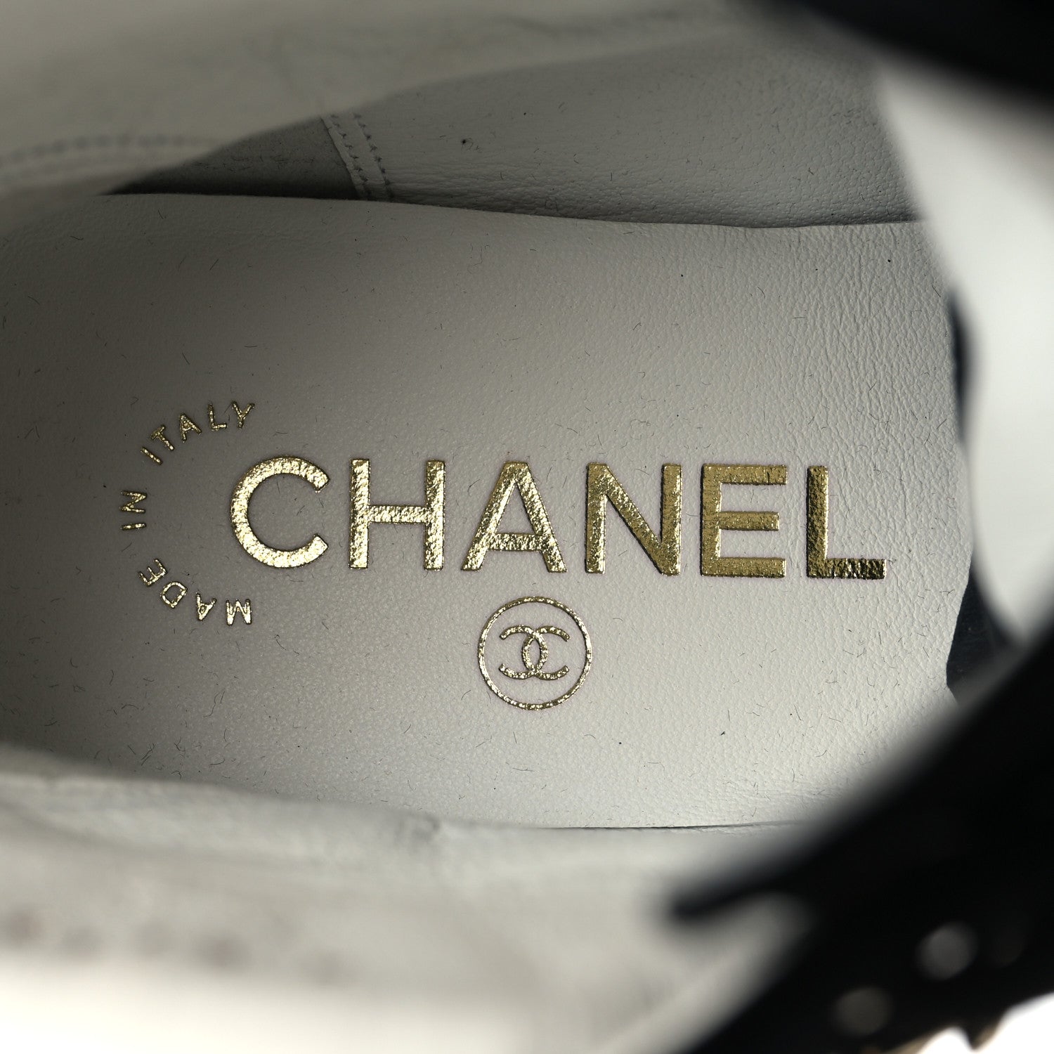 Chanel Velvet Chain Lace Up CC Short Boots 37 Black 9 of 10