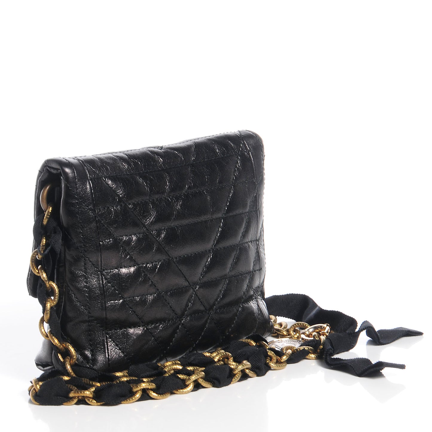 Quilted Calfskin Happy Mini Pop Crossbody Black