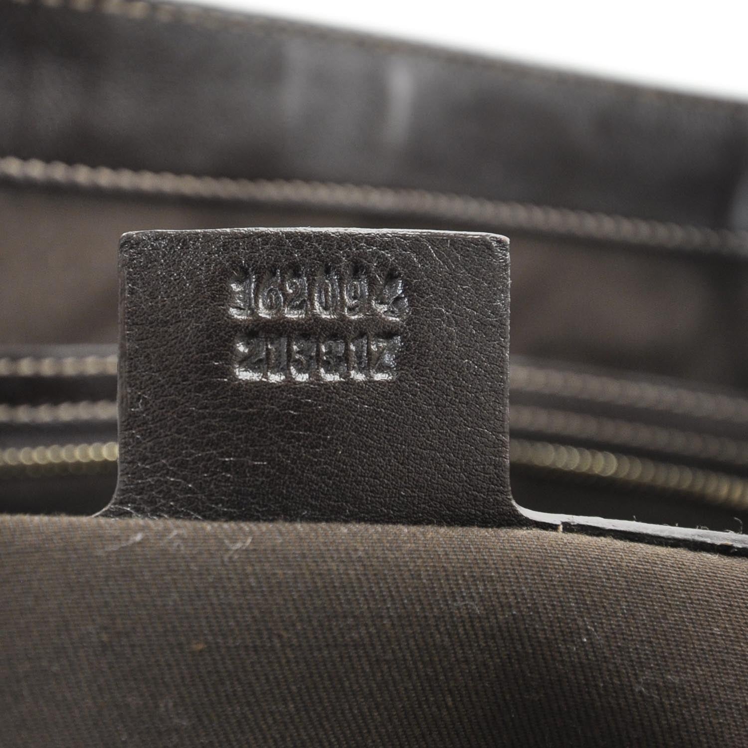 Gucci Leather Britt Tote Dark Brown 7 of 8