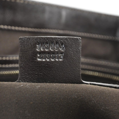 Gucci Leather Britt Tote Dark Brown 7 of 8