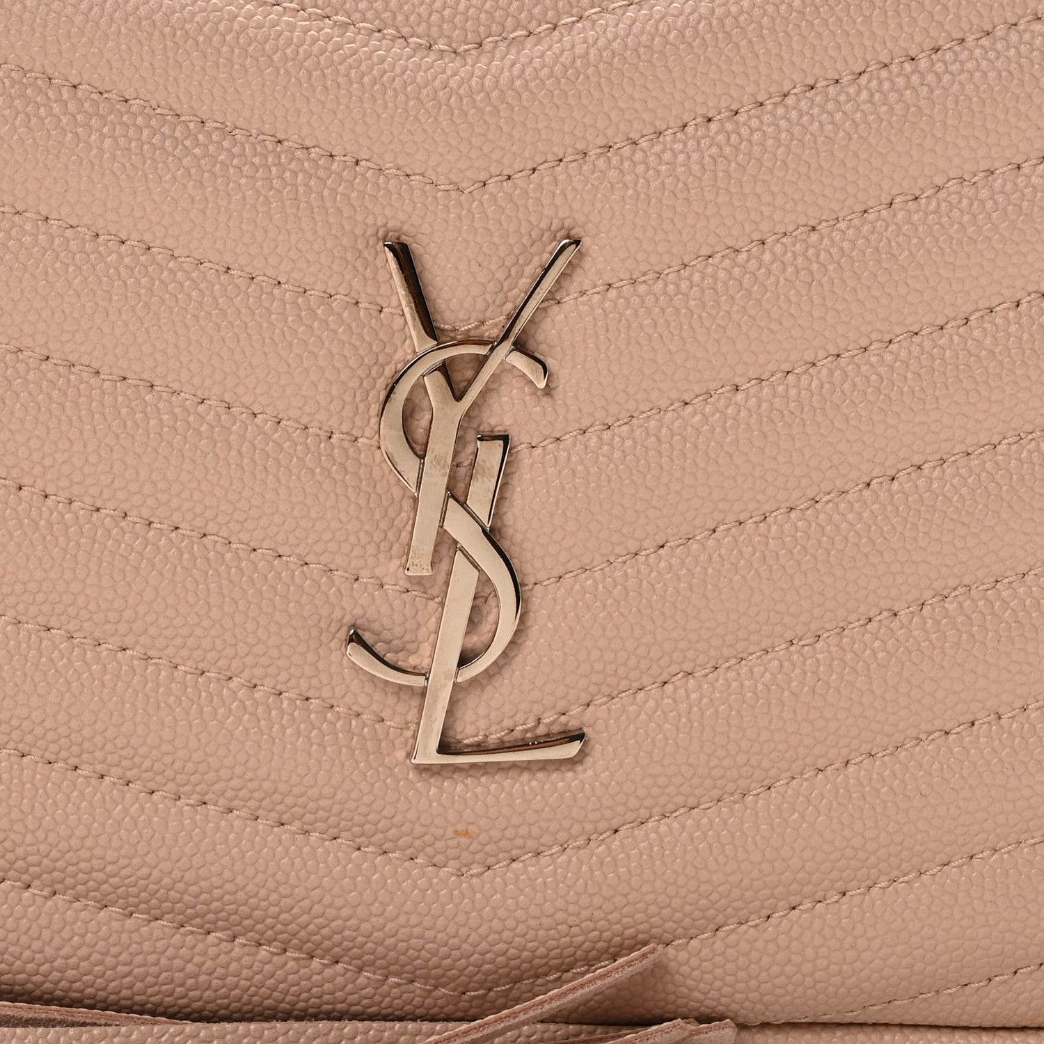 Saint Laurent Grain De Poudre Matelasse Monogram Mini Lou Camera Bag Marble Pink 8 of 10