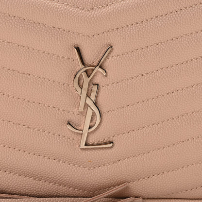 Saint Laurent Grain De Poudre Matelasse Monogram Mini Lou Camera Bag Marble Pink 8 of 10