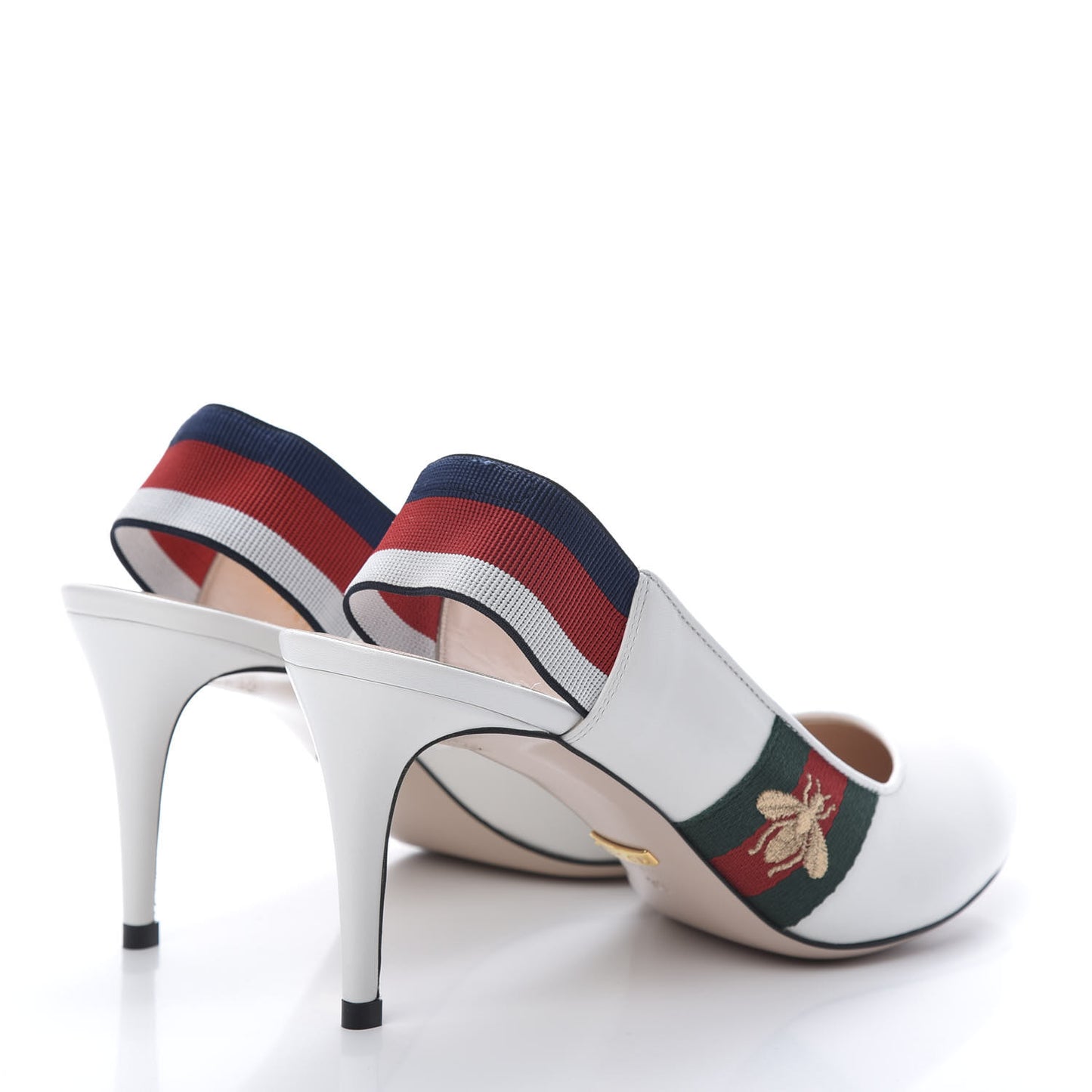 Malaga Kid Web Sylvie Mid Heel Slingback Pumps 39 White