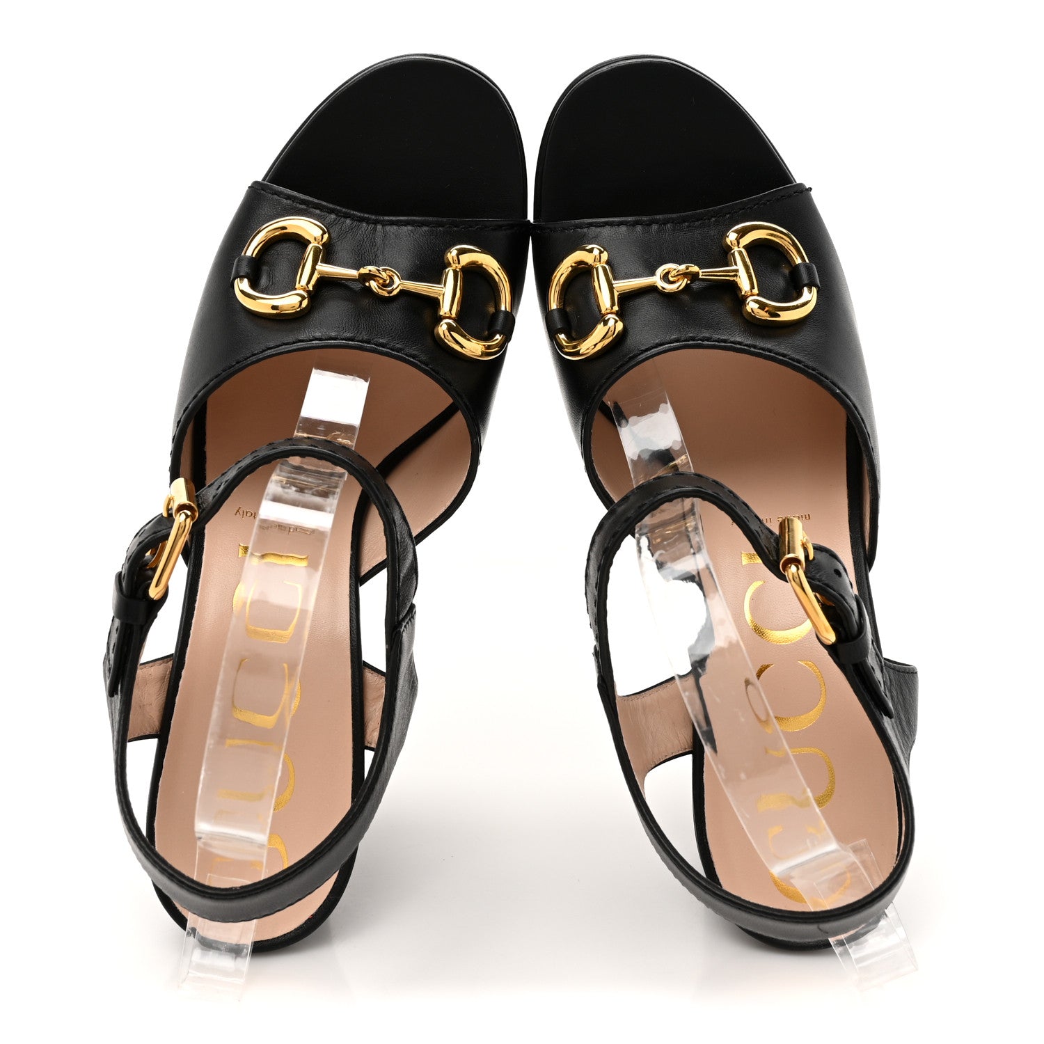 Gucci Nappa Charlotte Horsebit 40/135mm Platform Sandals 41.5 Black 2 of 10