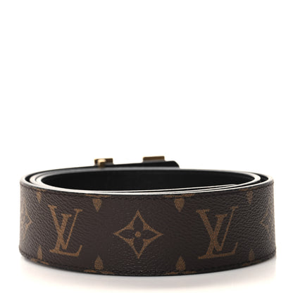 Louis Vuitton Calfskin Monogram 40mm LV Stitch Reversible Belt 90 36 Black 2 of 5