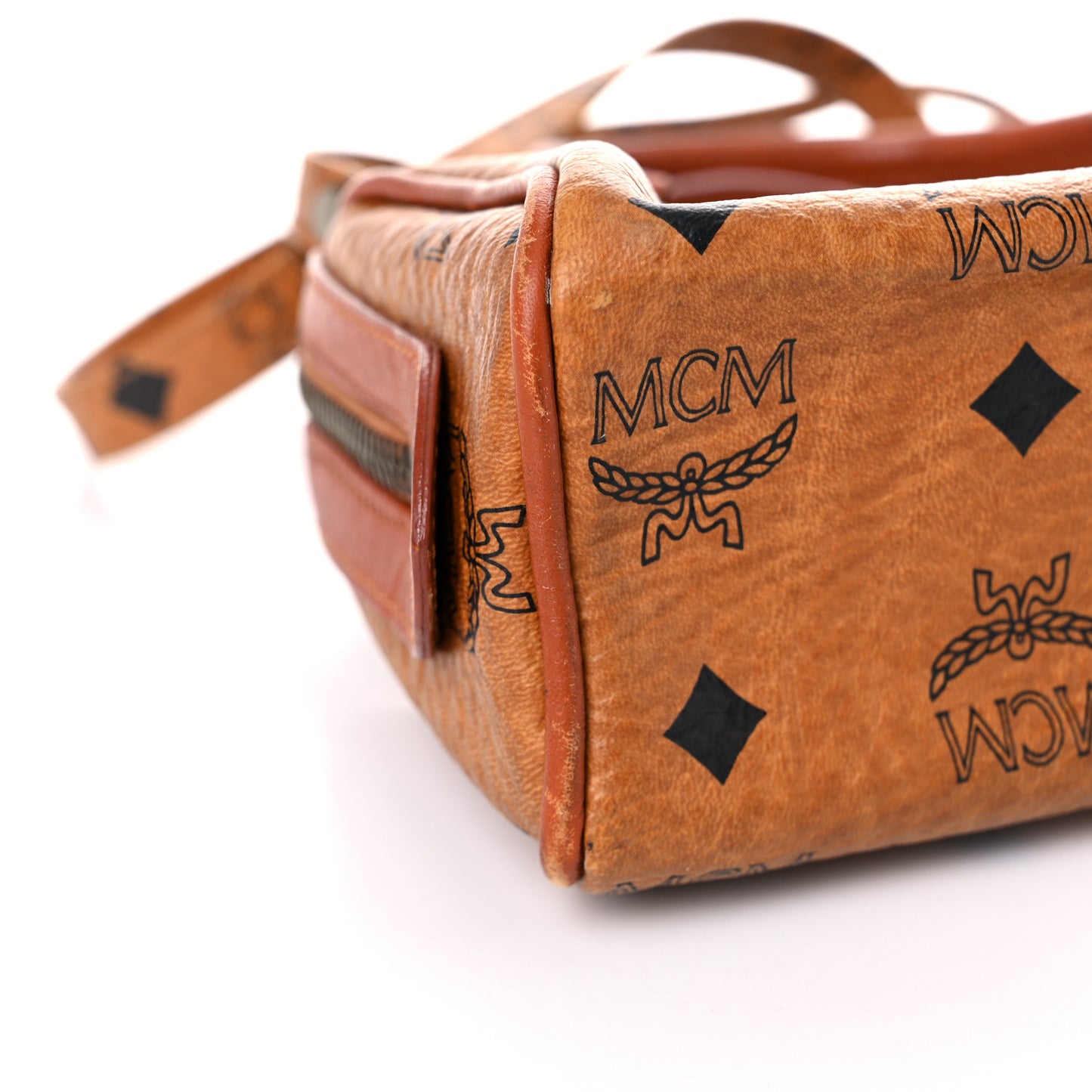 Visetos Mini Boston Bag Cognac