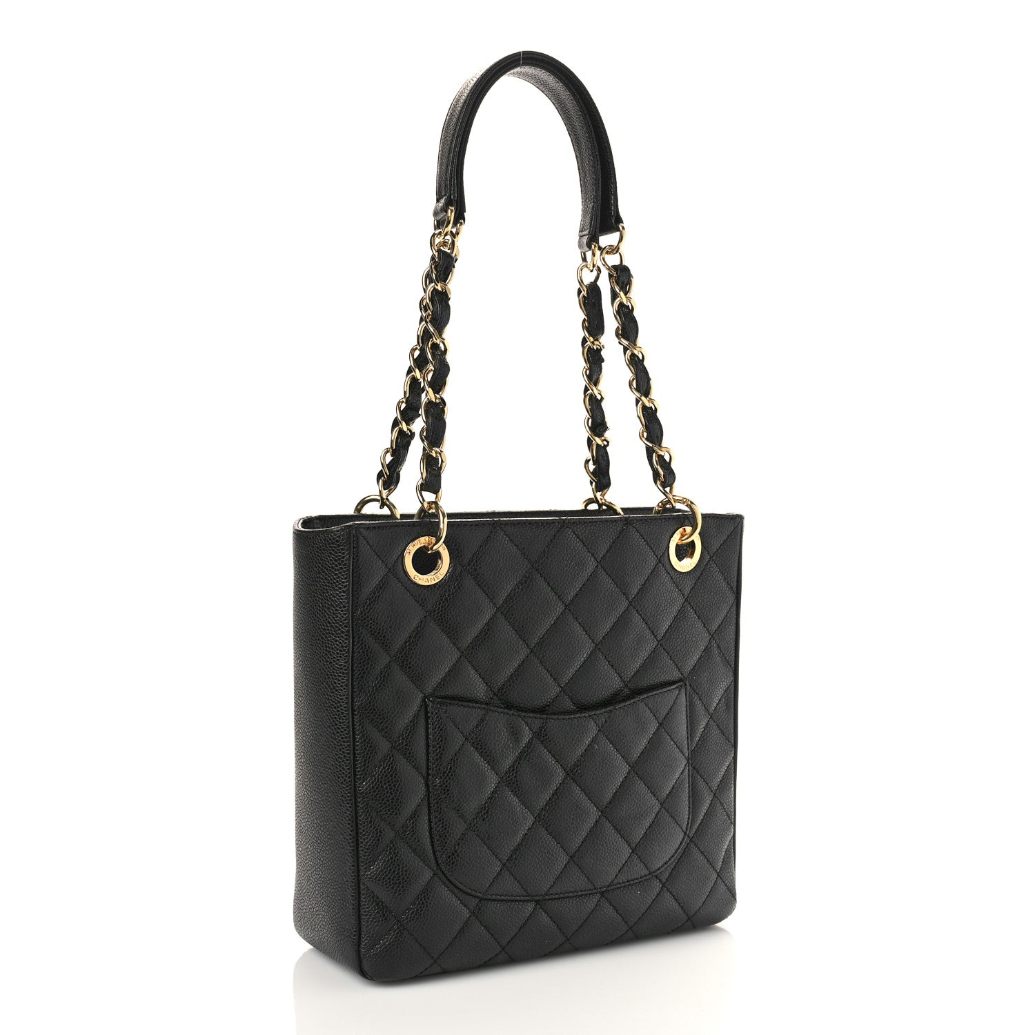 Chanel Caviar Quilted Petit Shopping Tote PST Black 3 of 9