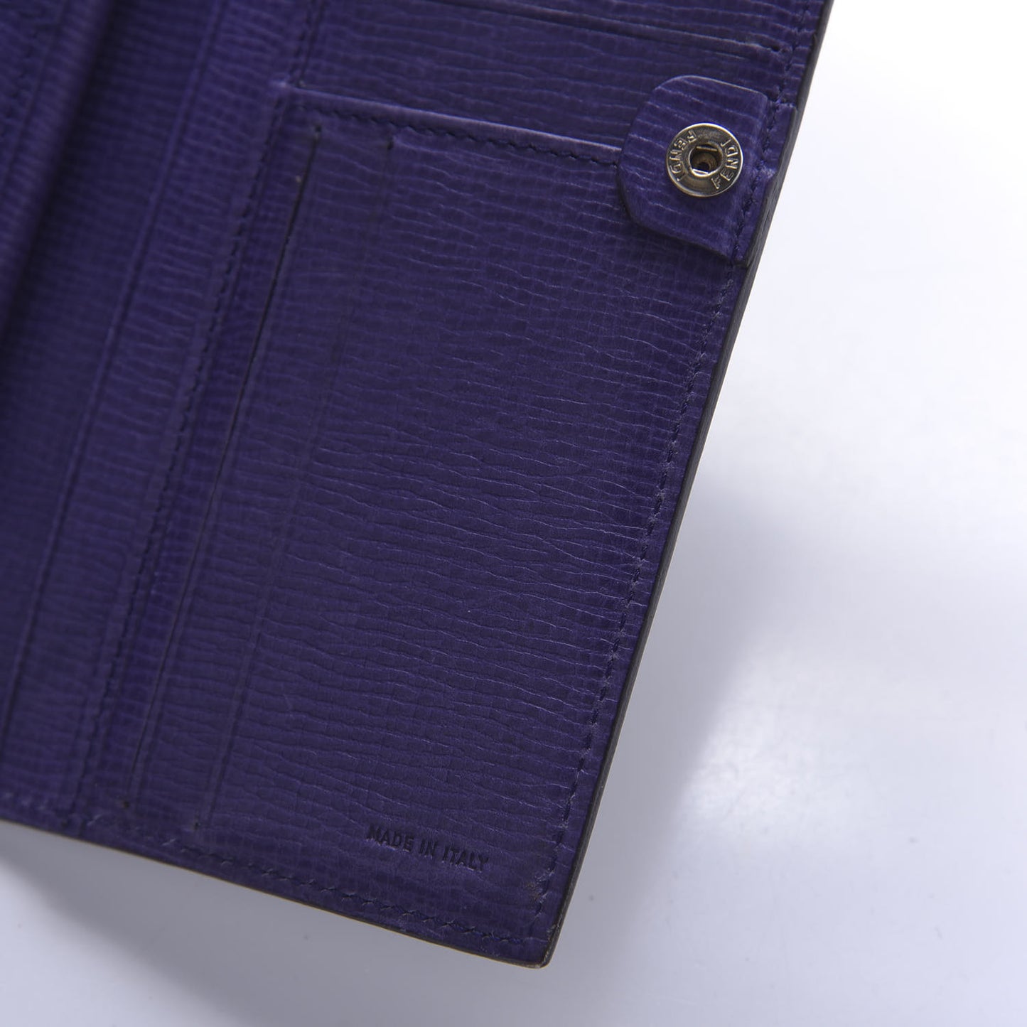 Zucca Spalmati Vitello Elite Continental Wallet Tobacco Viola