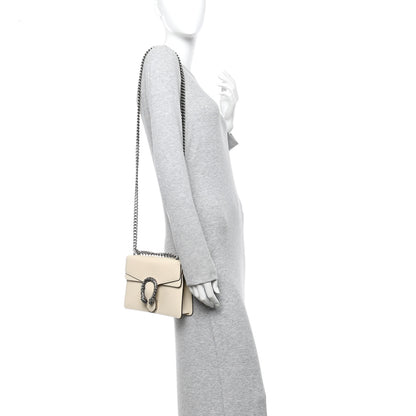 Gucci Textured Calfskin Crystal Mini Dionysus Shoulder Bag Mystic White Mystic White 2 of 13