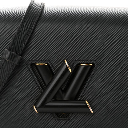 Louis Vuitton Epi Twist Shoulder Bag MM Matte Black Gold 8 of 19