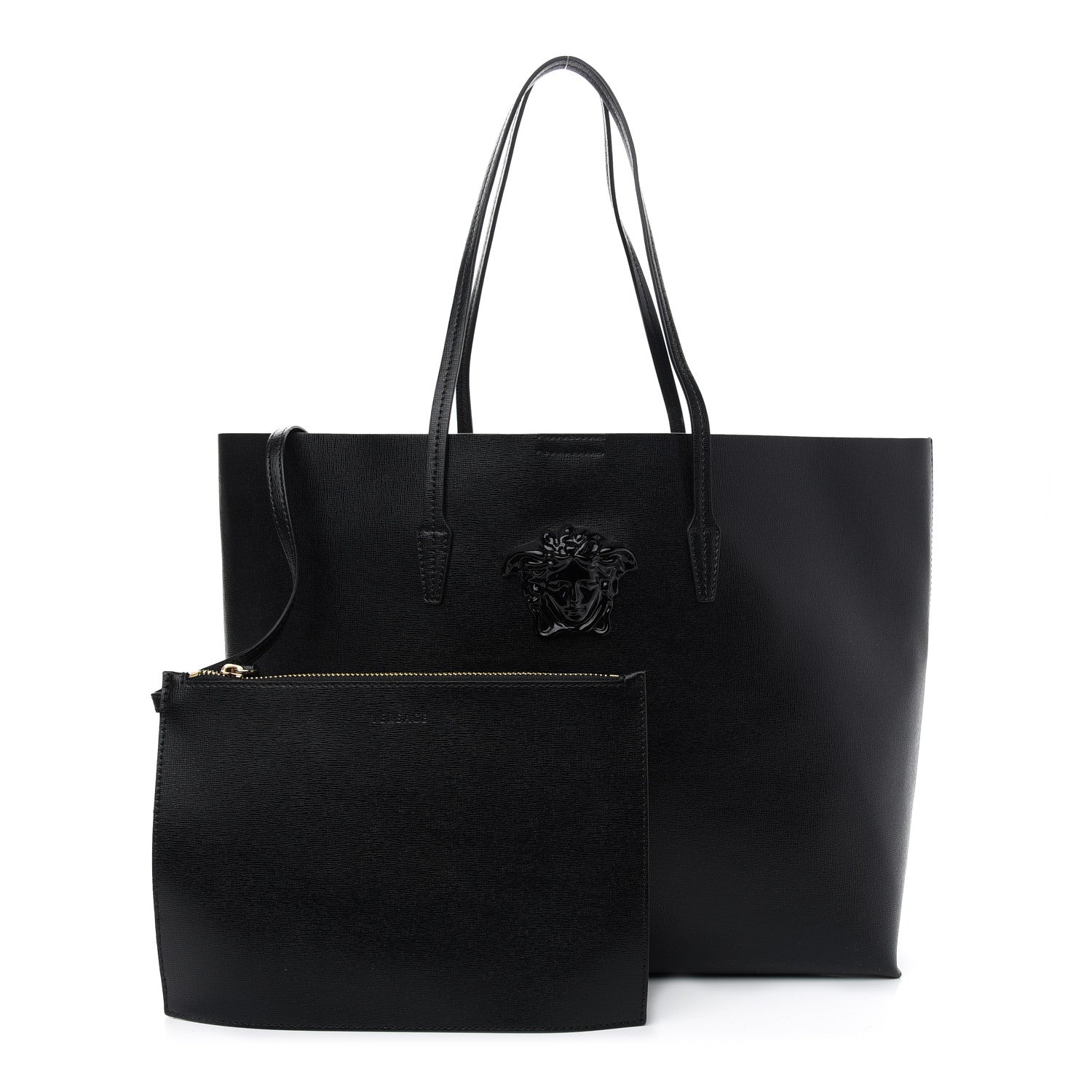 Versace Saffiano Palazzo Medusa Tote Black 1 of 9