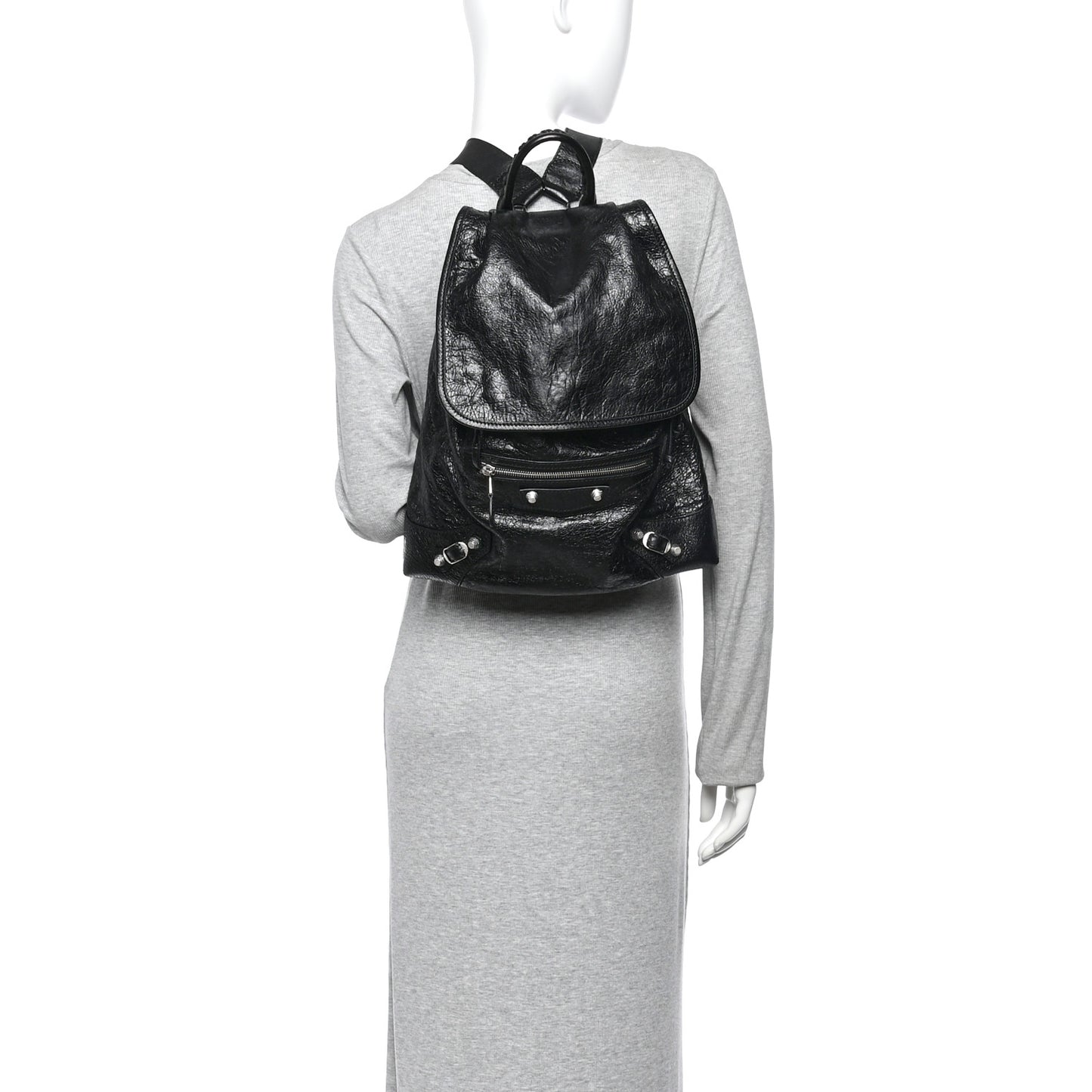 Agneau Giant 12 Silver Hardware S Traveler Backpack Black