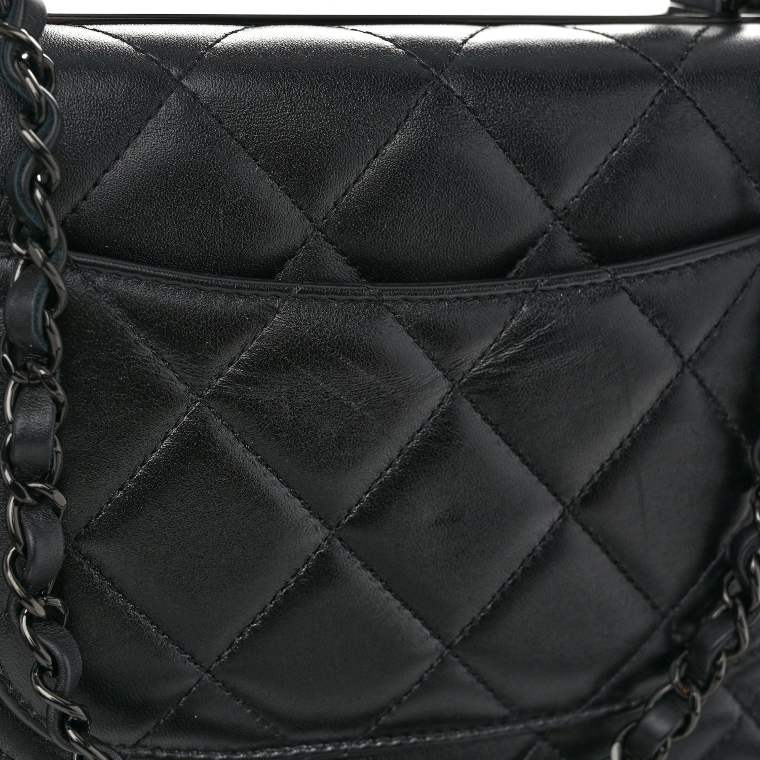 Chanel Lambskin Quilted Small Trendy CC Dual Handle Flap Bag So Black 11 of 13