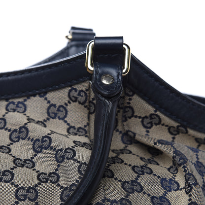 Gucci Monogram Calfskin Large Sukey Tote Beige Blue 14 of 18