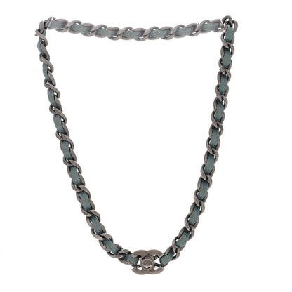 Chanel Lambskin CC Turnlock Choker Necklace Navy Blue 3 of 6