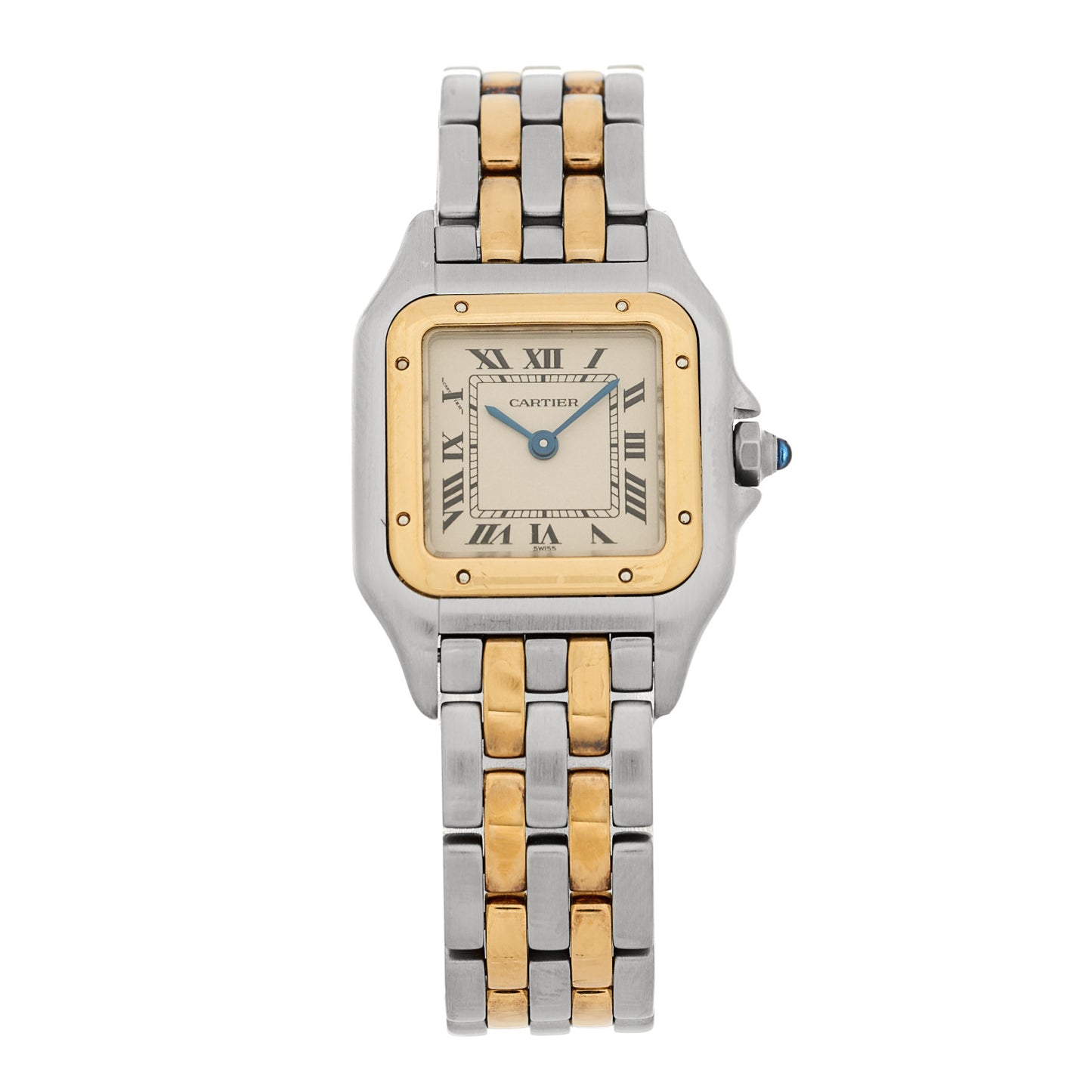 Stainless Steel 18K Yellow Gold 22mm Panthere Quartz Watch