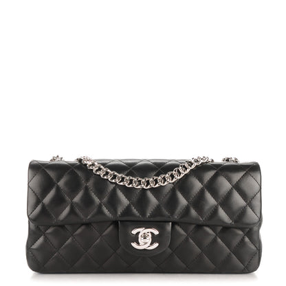 Chanel Lambskin Quilted East West Flap Black 1 of 8