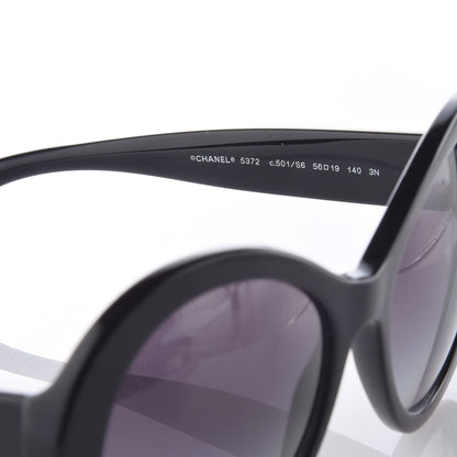 Chanel Oval CC Sunglasses 5372 Black 5 of 7
