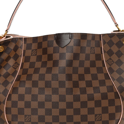 Louis Vuitton Damier Ebene Caissa Hobo Rose Ballerine 8 of 21