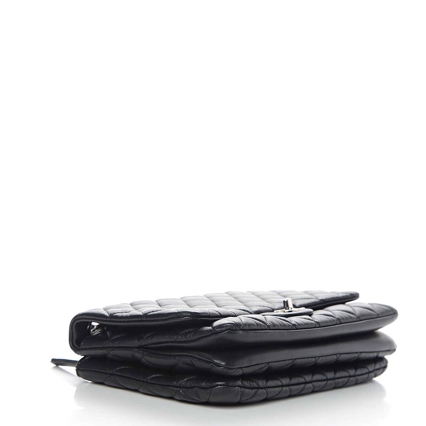 Calfskin Quilted Tender Touch Flap Bag Black