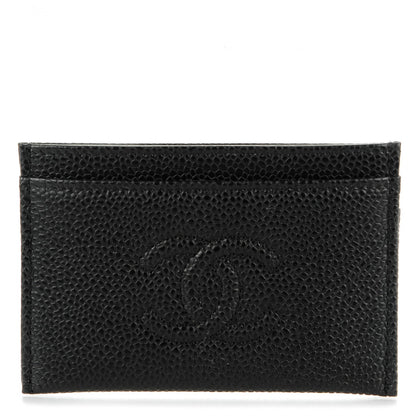 Chanel Caviar Timeless CC Card Holder Black 1 of 8