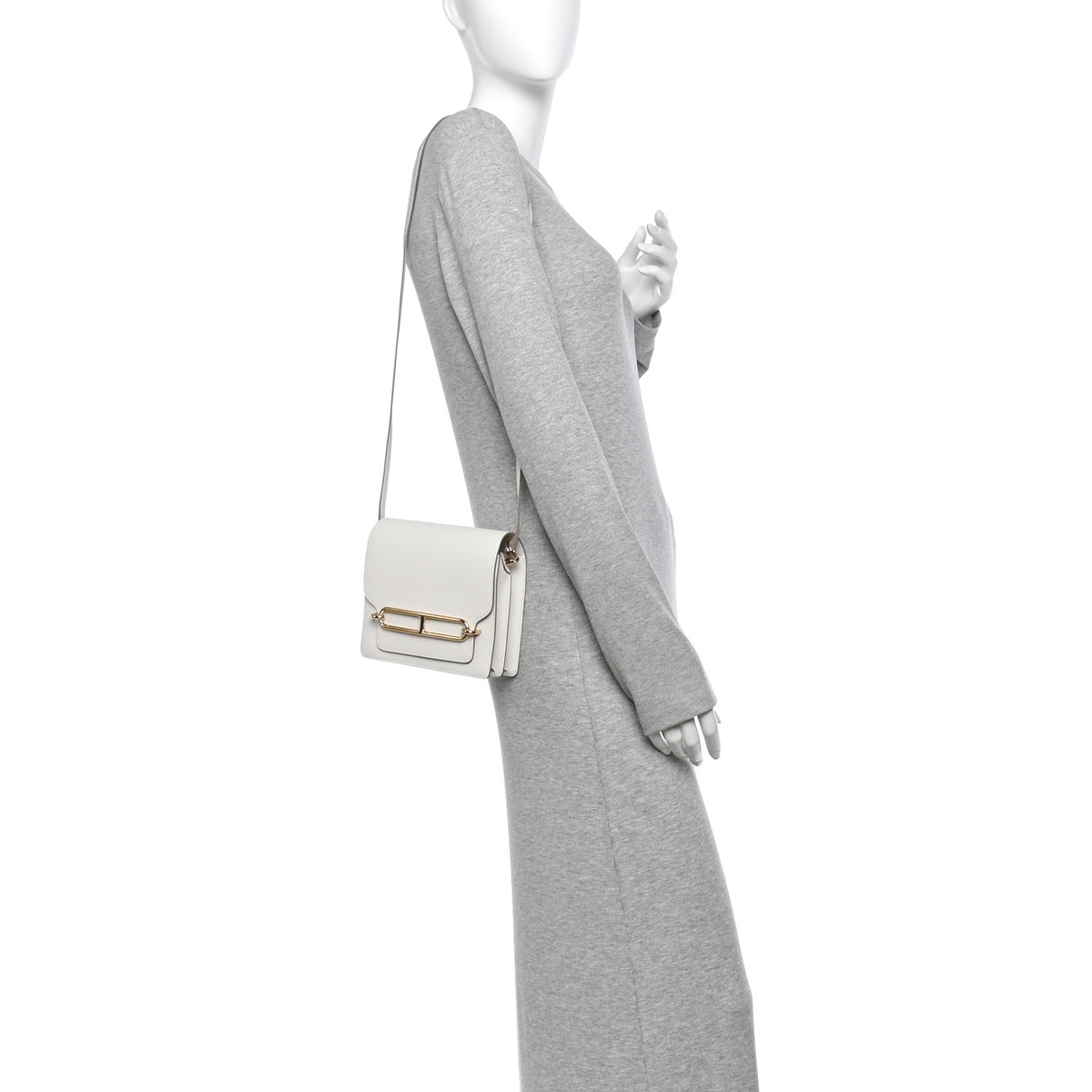 Hermes Swift Mini Sac Roulis Gris Pale 3 of 21