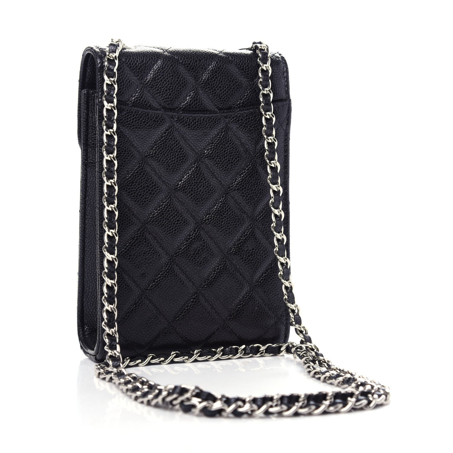Chanel Caviar Quilted Classic Phone Holder Black 3 of 12