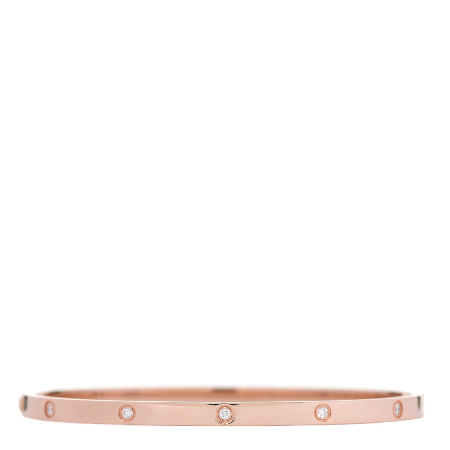 Cartier 18K Pink Gold 10 Diamond Small LOVE Bracelet 18 2 of 5