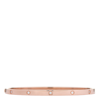 Cartier 18K Pink Gold 10 Diamond Small LOVE Bracelet 18 2 of 5