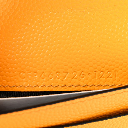 Saint Laurent Grain De Poudre Credit Card Wallet Senape Yellow 7 of 7