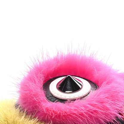 Fendi Mink Goat Fur Nappa QuTweet Coolibri Bag Bug Charm Verde Acido Fuxia Multicolor Black 5 of 5