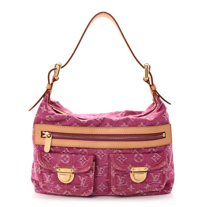 Louis Vuitton Denim Baggy PM Fuchsia 1 of 10
