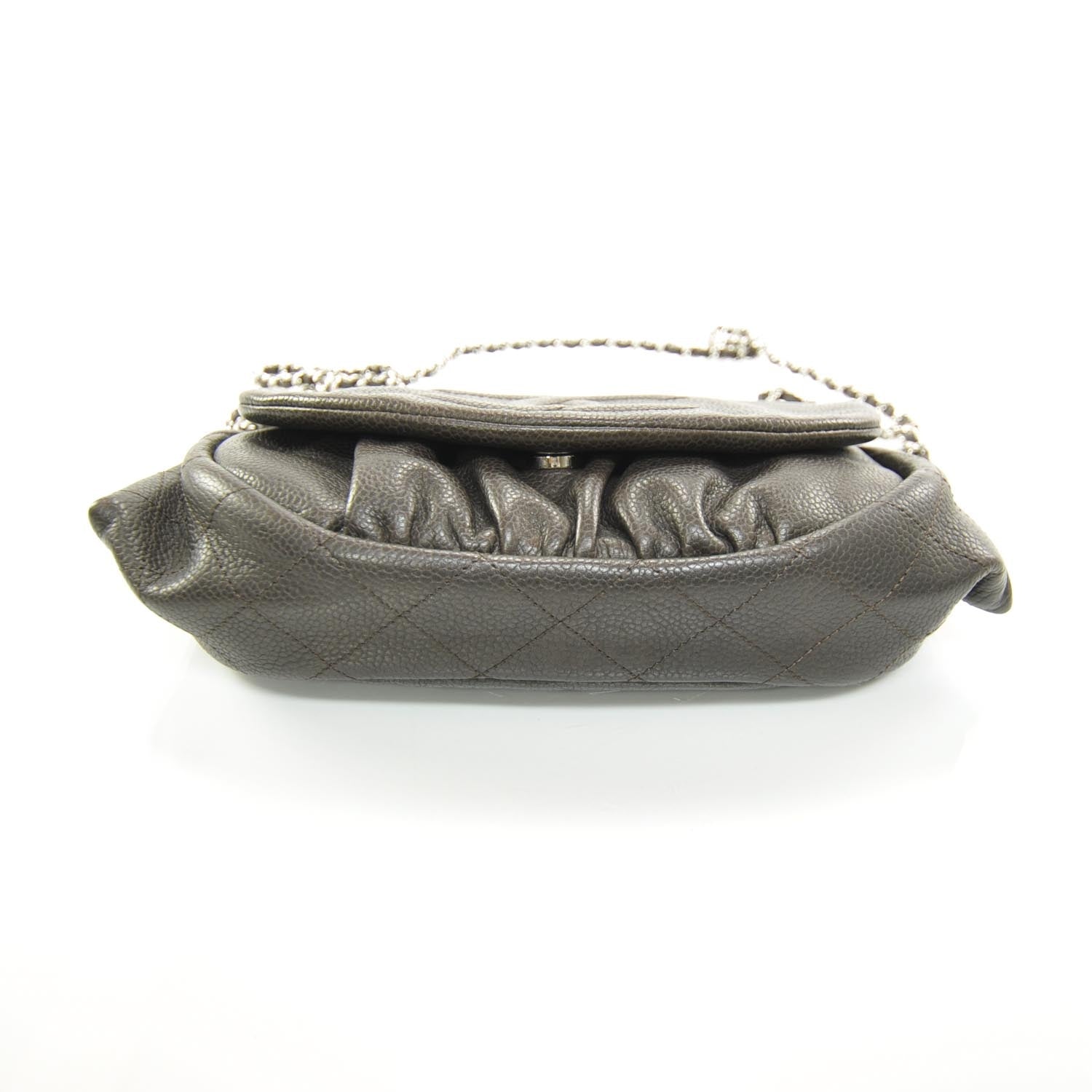 Chanel Caviar Half Moon Wallet On Chain WOC Dark Brown 4 of 10