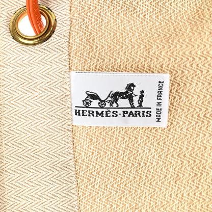 Hermes Canvas Swift Aline Grooming Bag Orange 6 of 9