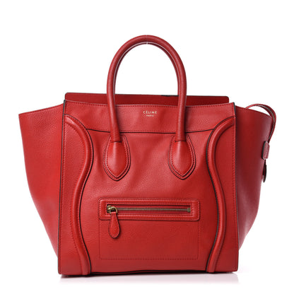 Celine Pebbled Calfskin Mini Luggage Red 1 of 12