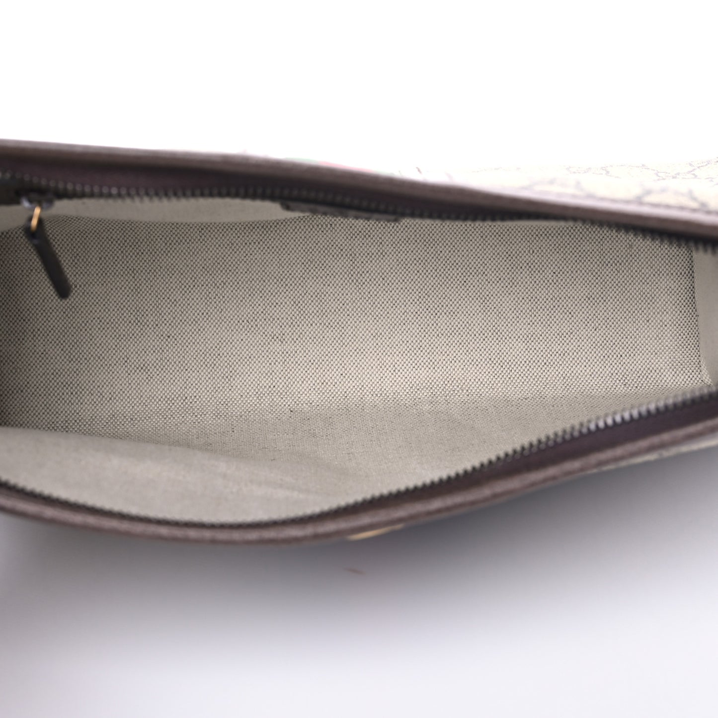 GG Supreme Monogram Web Toiletry Case Brown