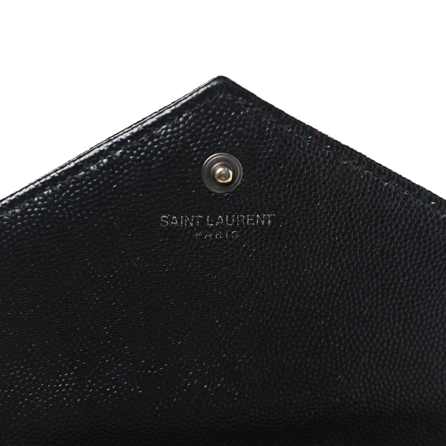Grain De Poudre Matelasse Chevron Monogram Monochrome Chain Wallet Black
